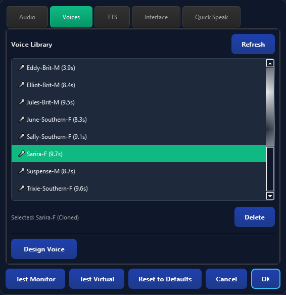 Voice Settings