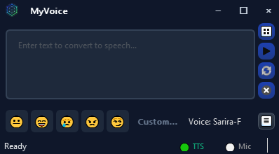 MyVoice Main Window